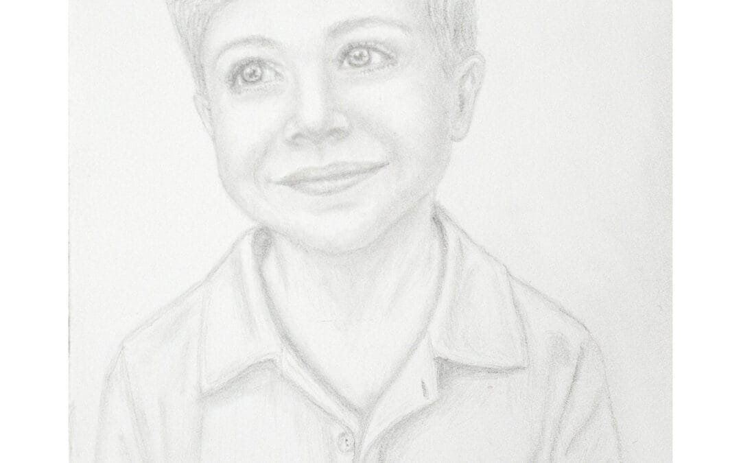 Oliver, Age 6: Graphite Portrait of a Child