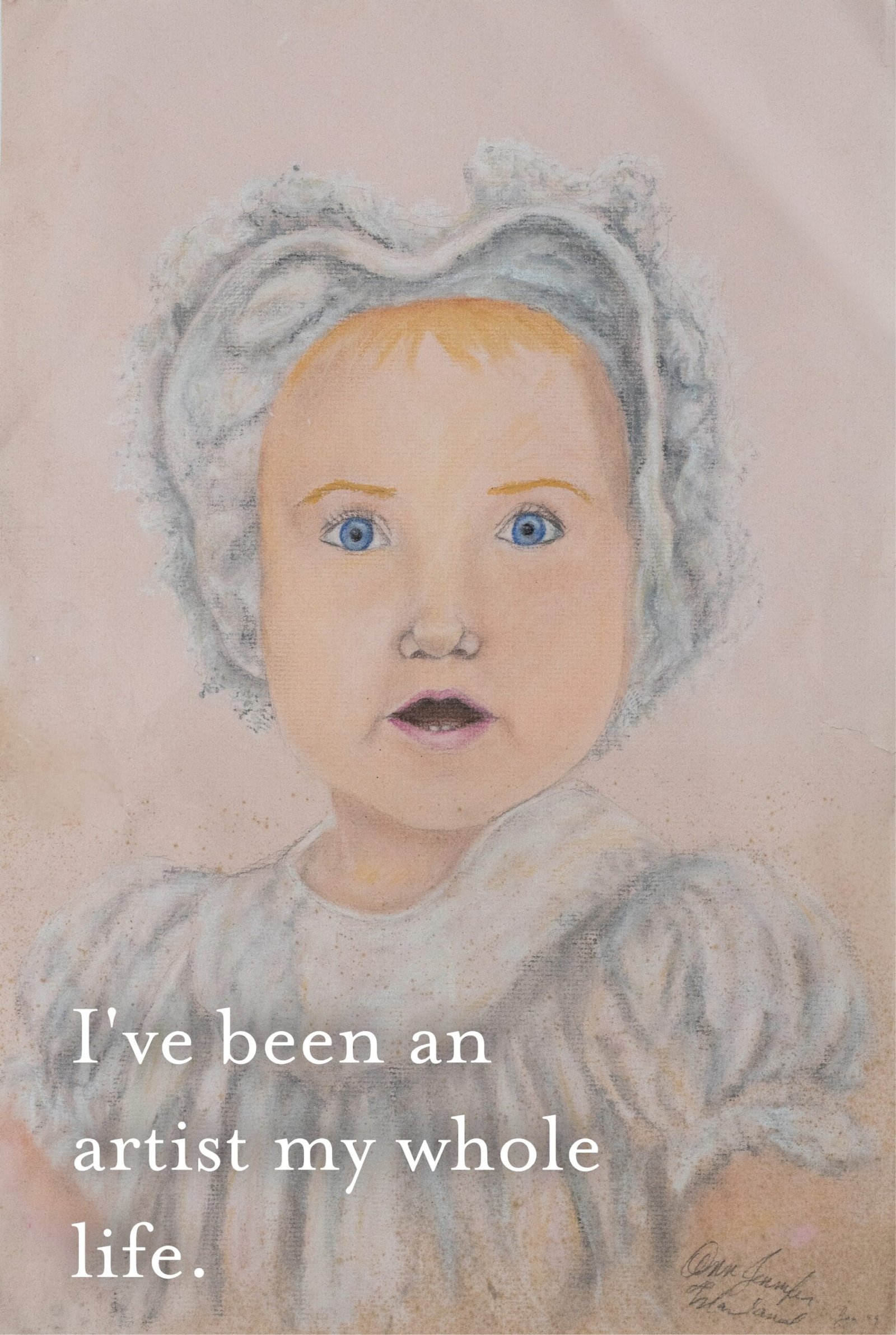 Intro 3 baby portrait created in middle school by Annie Marland Dash