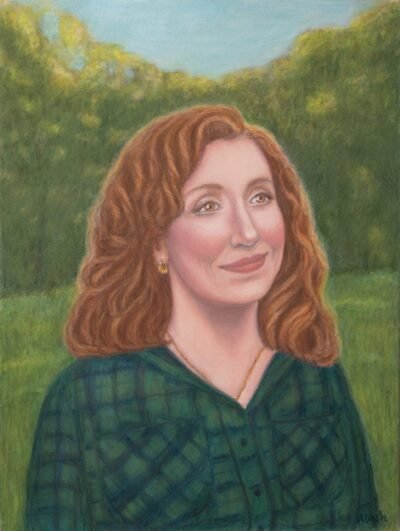 Pastel portrait of woman